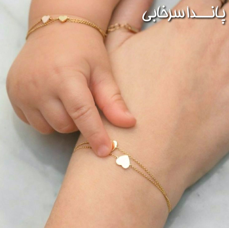 دستبند قلب ۳ بعدی استیل رنگ ثابت