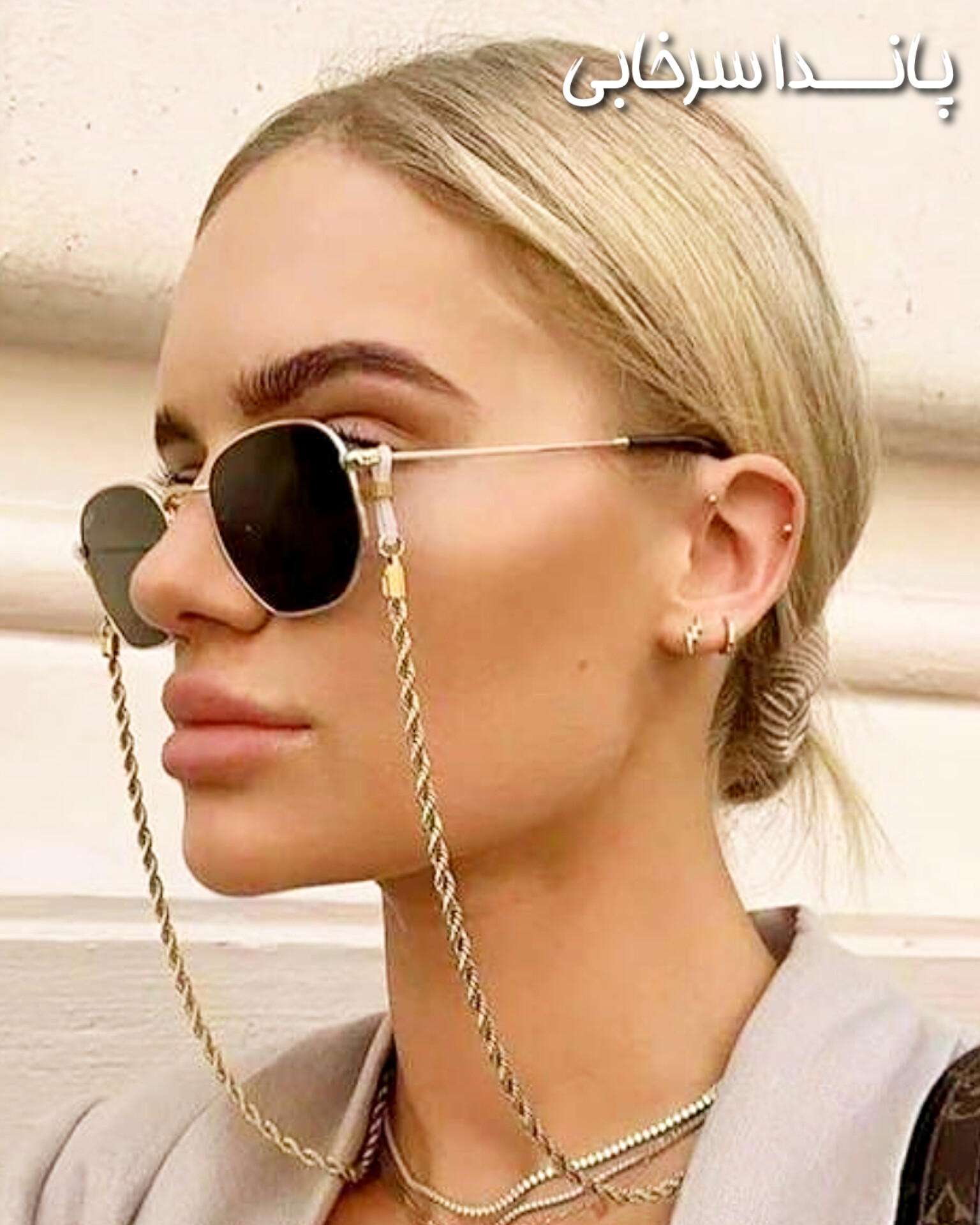 بند عینک طنابی استیل رنگ ثابت