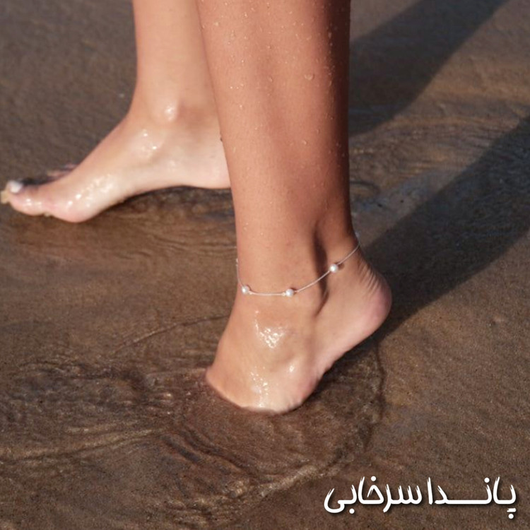گردنبند و دستبند مرواریدی نقره ای استیل