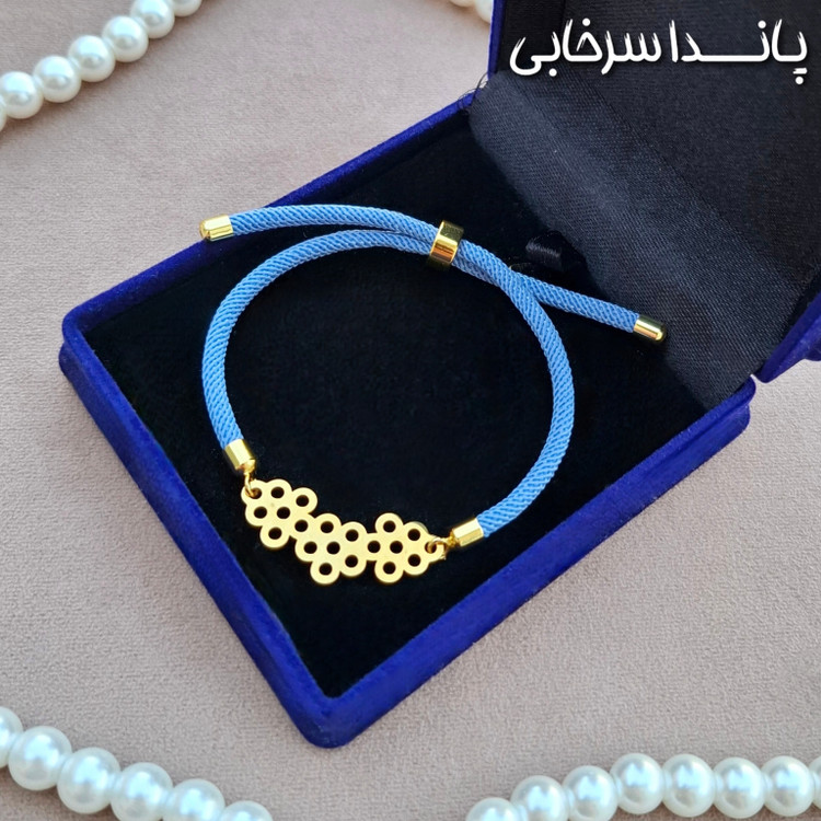 دستبند مارشال کشویی با پلاک استیل رنگ ثابت
