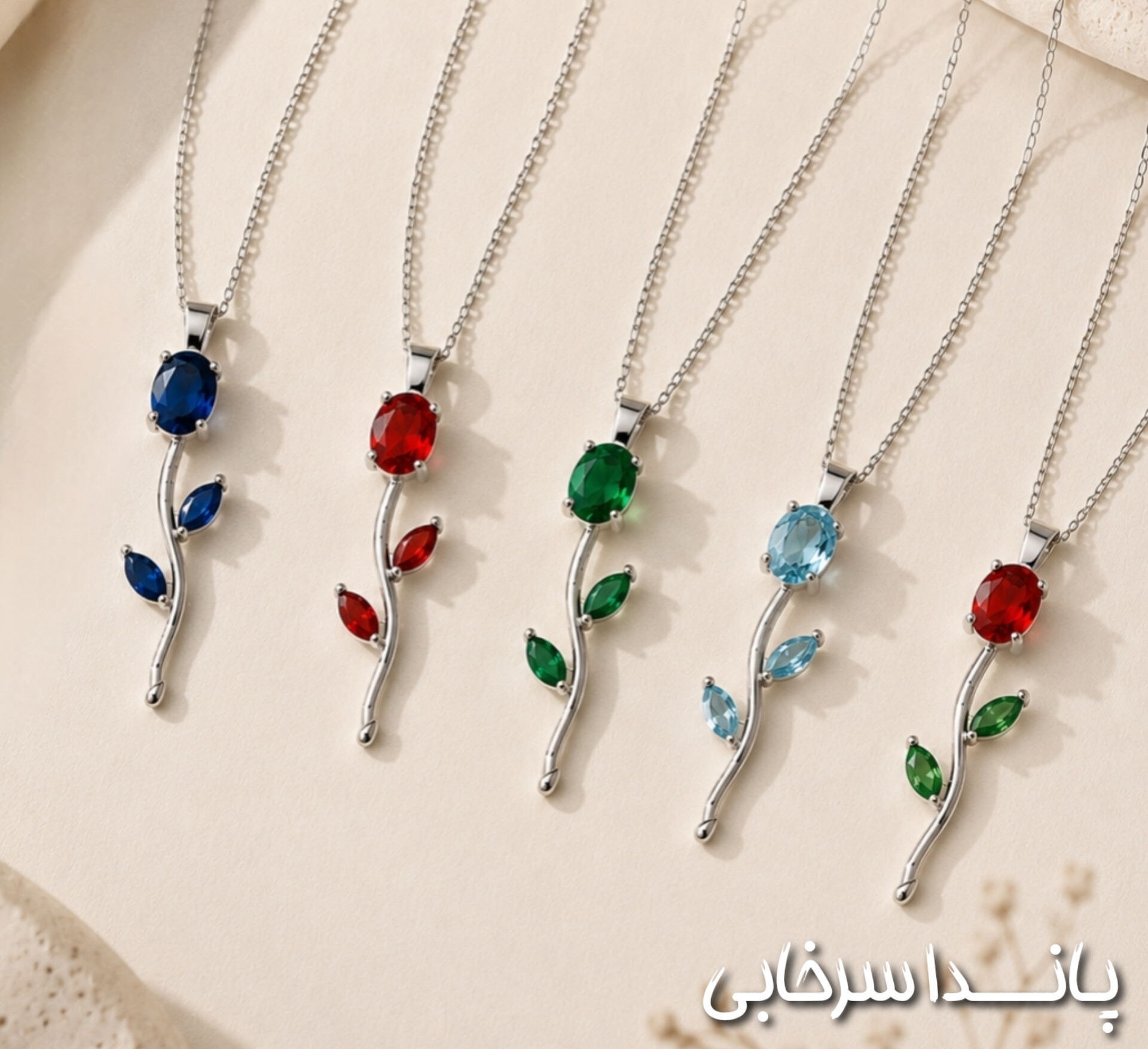 گردنبند سوارسکی گل