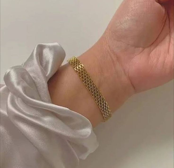 دستبند زنانه لوکس حصیری استیل رنگ ثابت