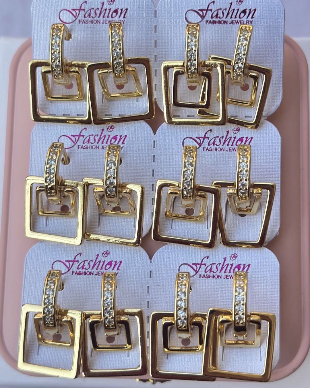 گوشواره استیل رنگ ثابت جفتی